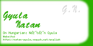 gyula natan business card